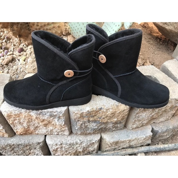 Ugg Australia Fabian Youth Genuine Suede and Shearling Booties Boots Size 5 - Picture 3 of 10